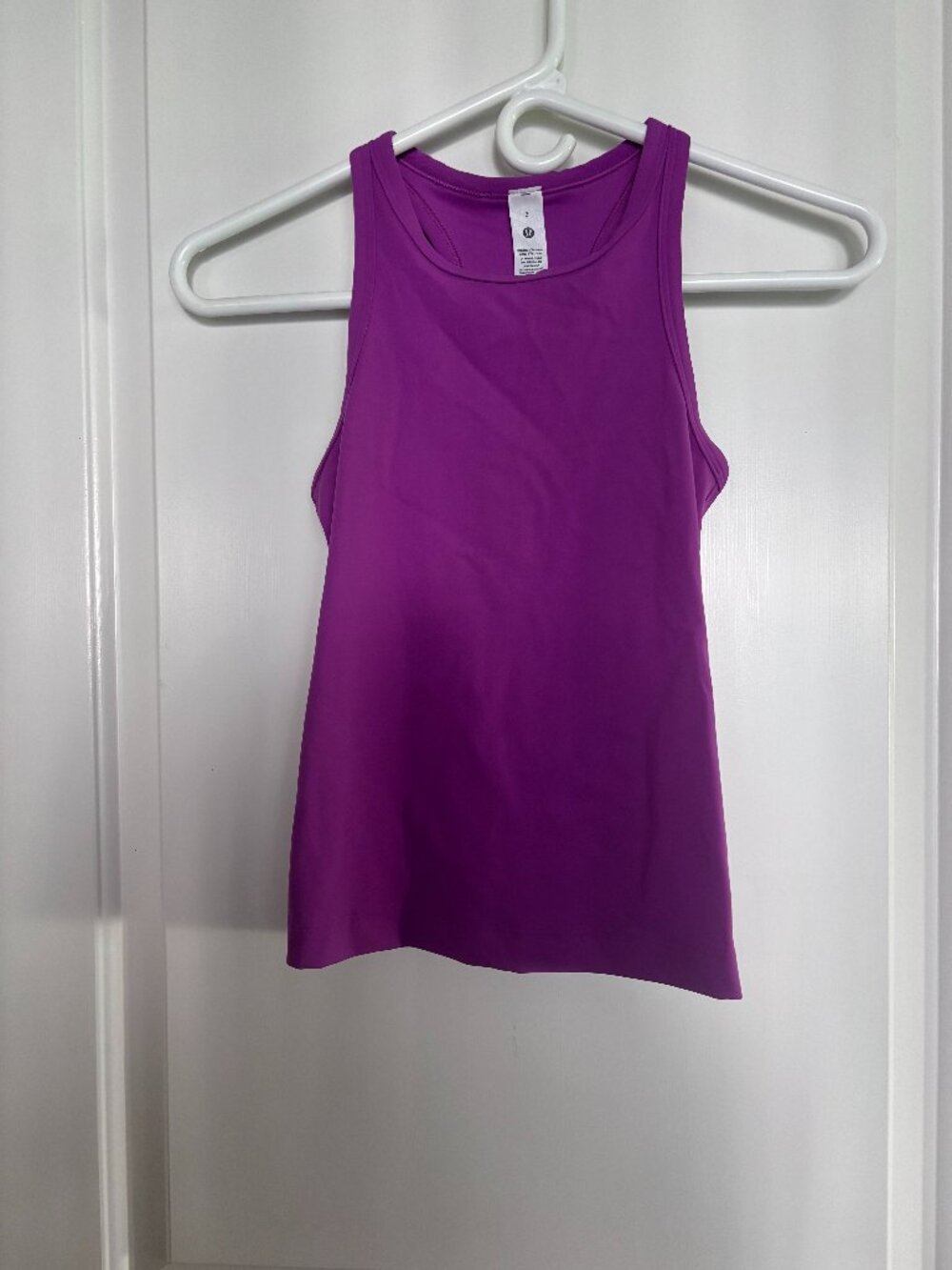 NWT Lululemon Women's Size 2 Purple Align Waist-length Racerback Top